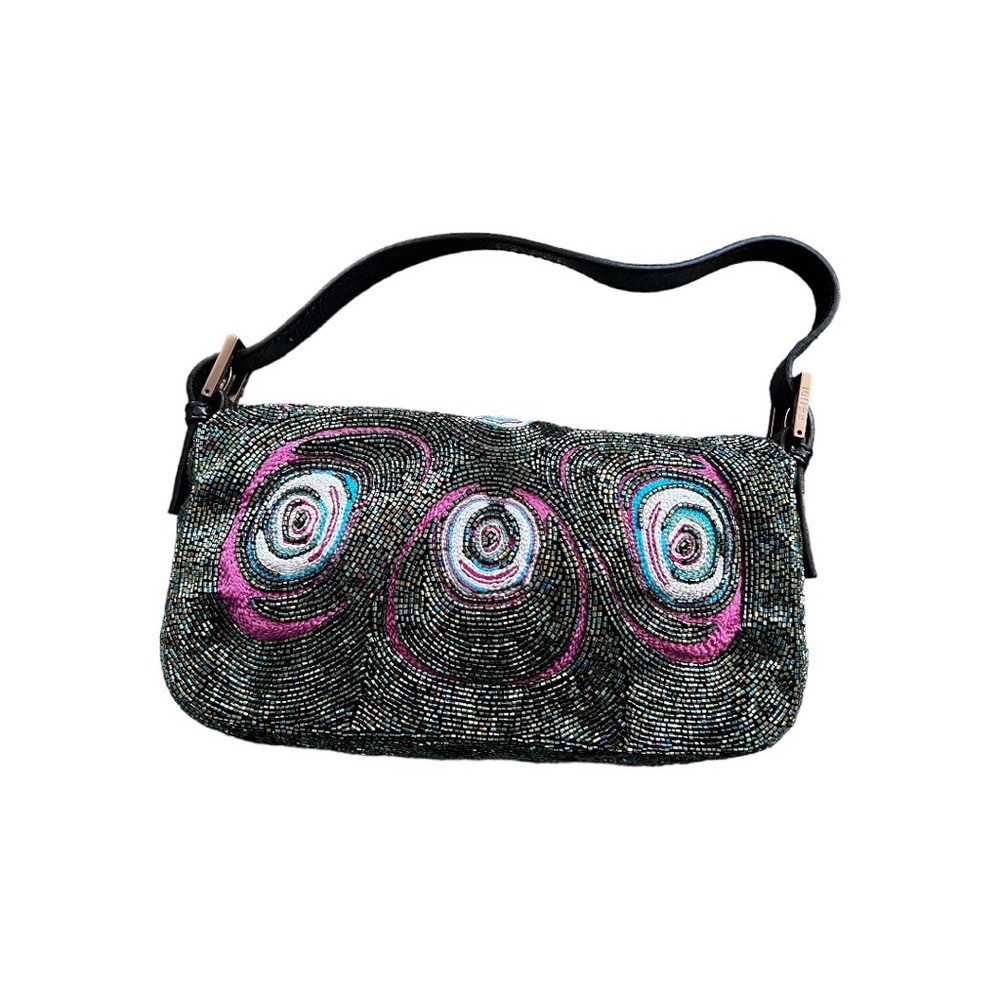 Unique FENDI beaded embroidery baguette bag - Picture 2 of 9